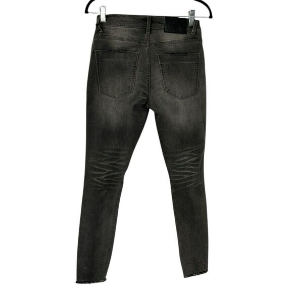 One Teaspoon Gray Skinny Leg Distressed Ankle Cropped Pants(Size 26) - Picture 3 of 10
